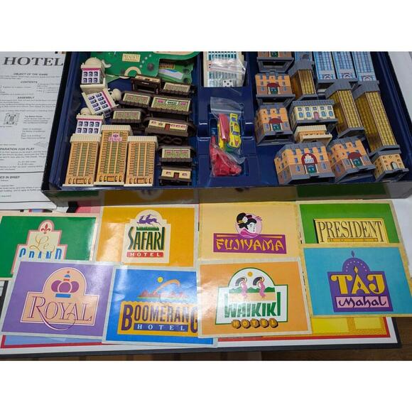 Unique Vintage English/Chinese Hotels Board Game Milton Bradley-READ - Picture 2 of 9